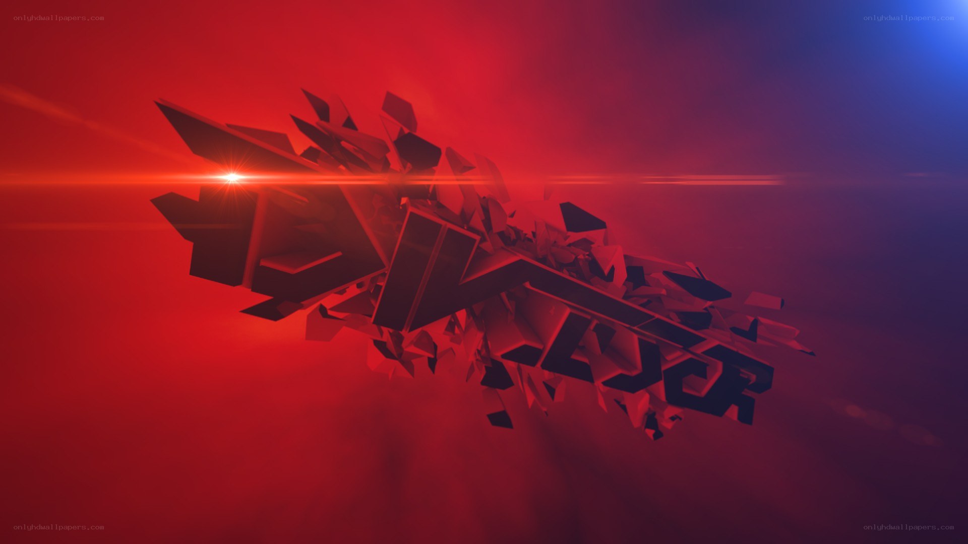 abstract red and blue logo animation