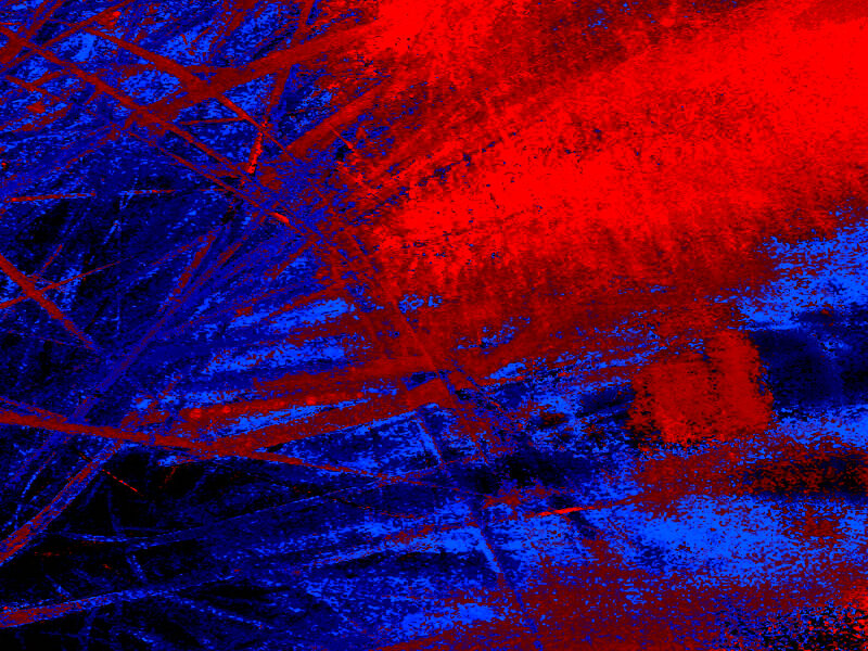 Abstract Red and Blue Pattern — Chaotic