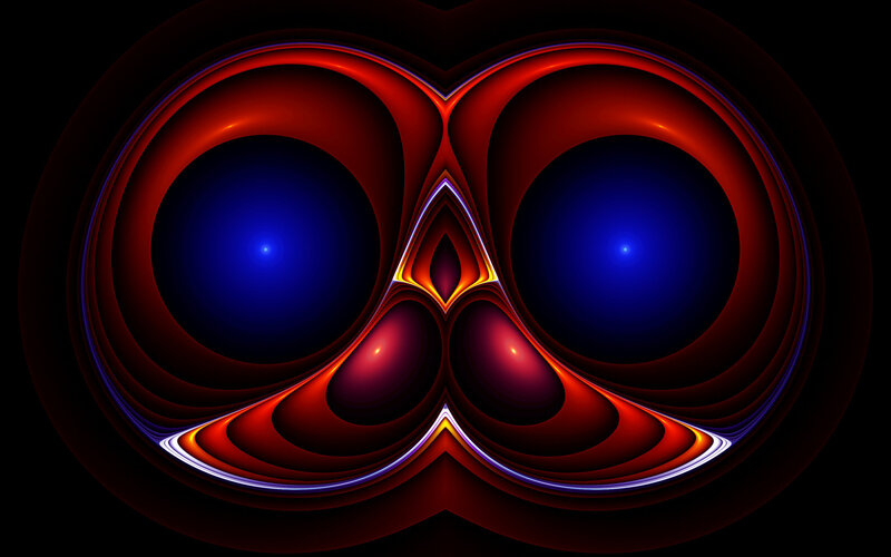 Abstract Red and Blue Pattern — Dramatic