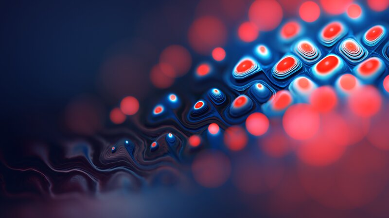 Abstract Red and Blue Patterns