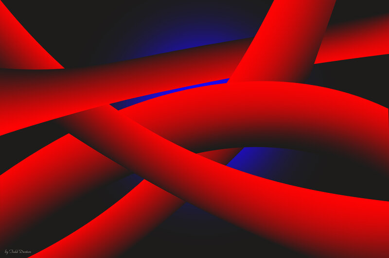 Abstract Red and Blue Shapes — Dynamic