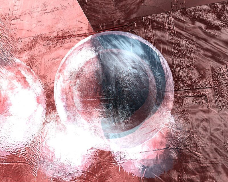 abstract red and blue sphere