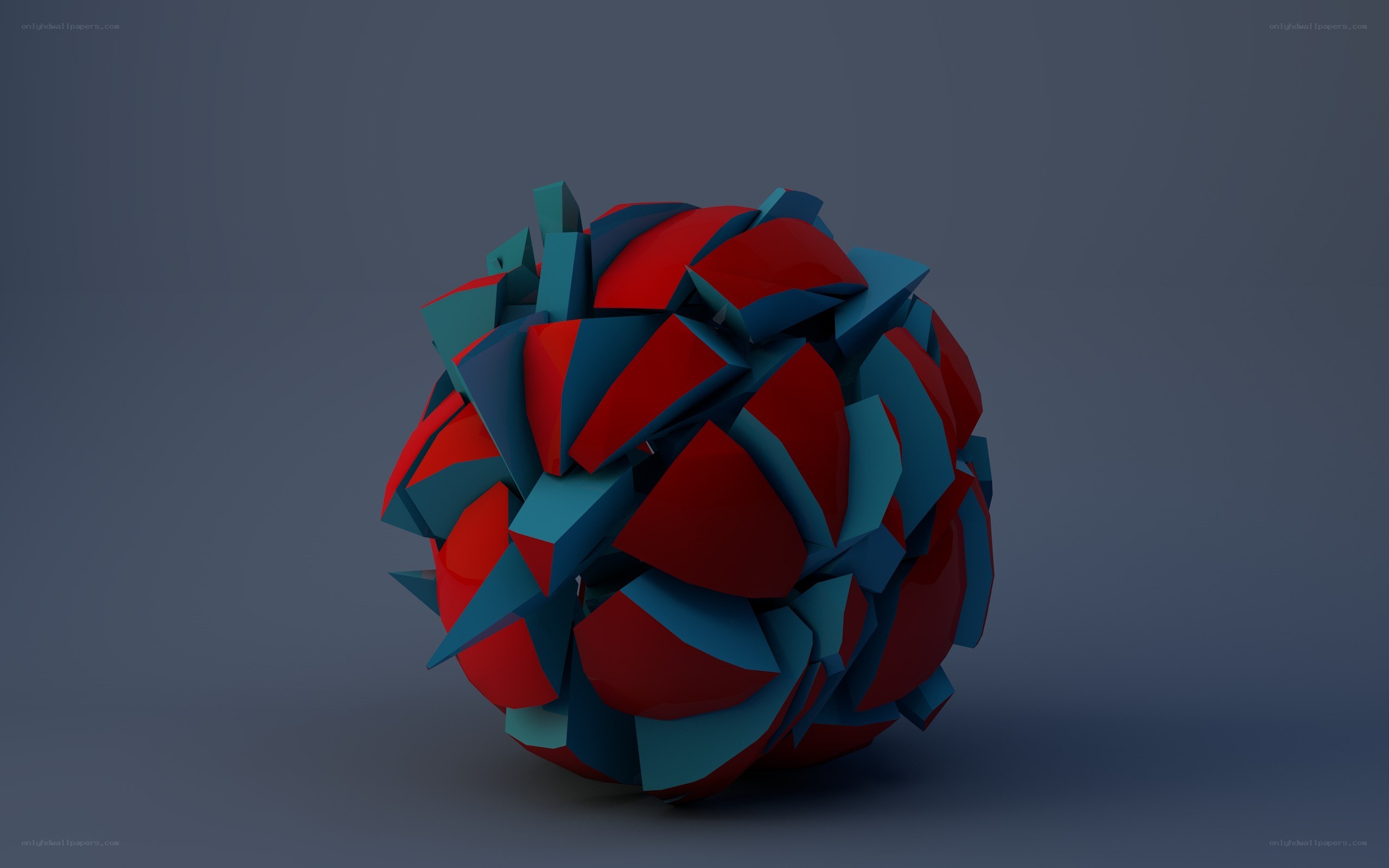 abstract red and blue sphere