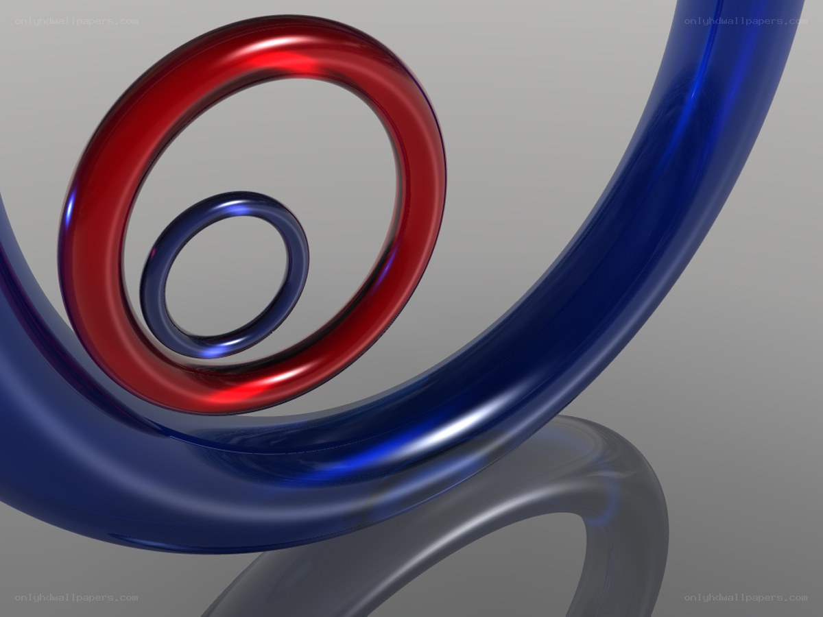 Abstract red and blue spiral