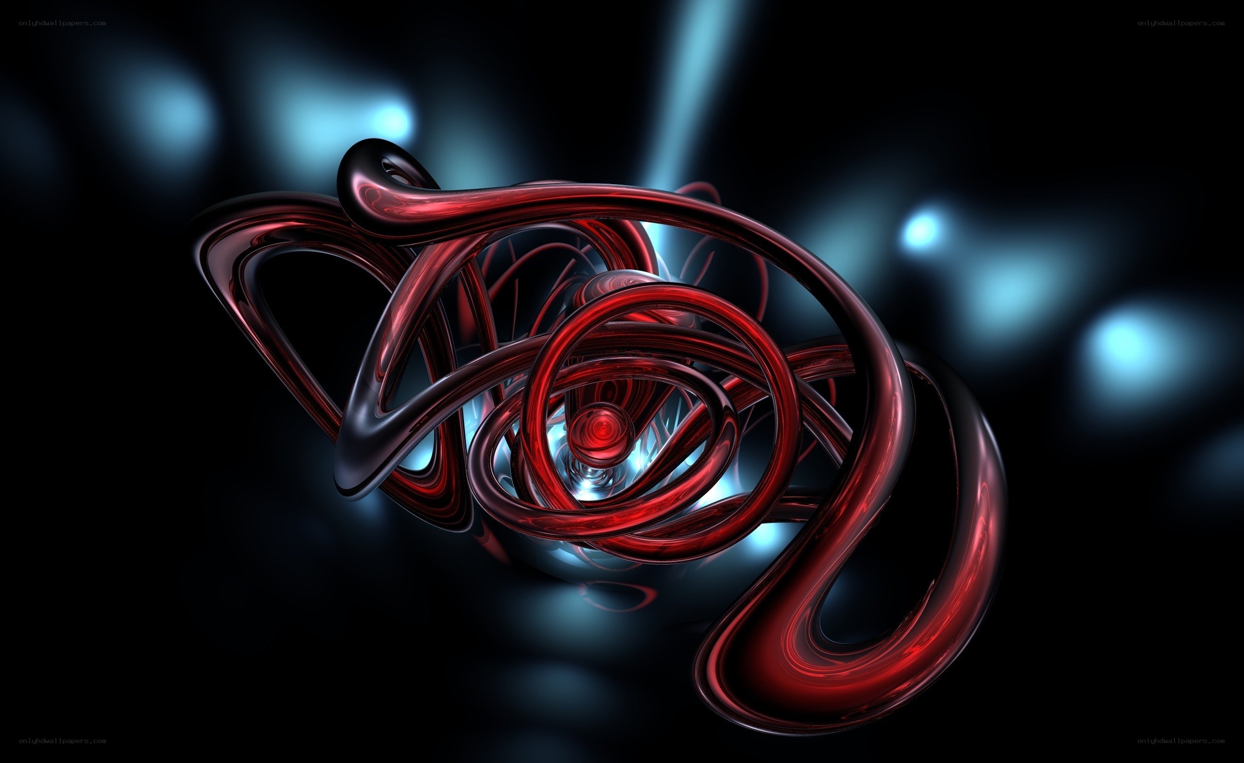 Abstract red and blue swirl