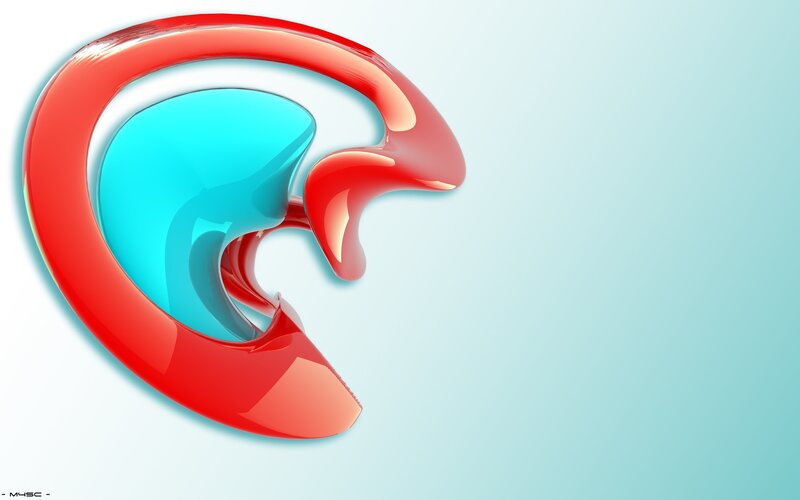 abstract red and blue swirl