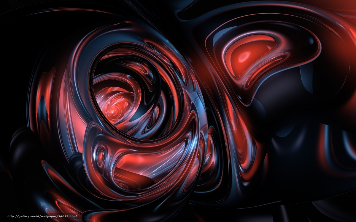 Abstract red and blue swirl