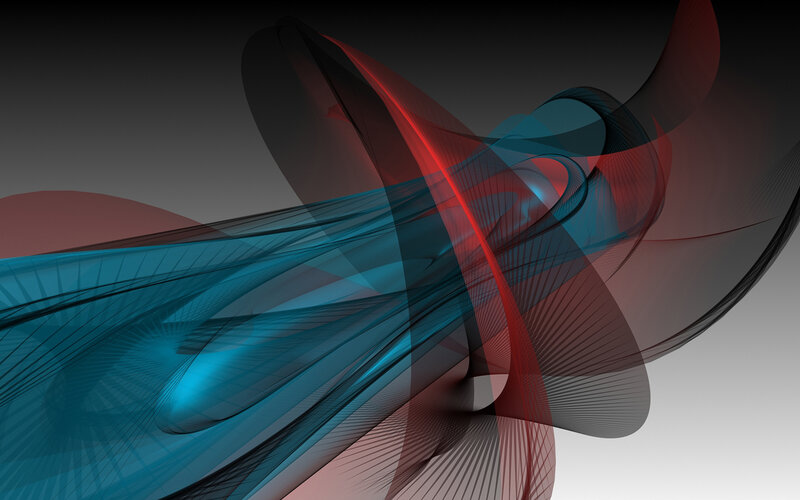 Abstract red and blue swirls