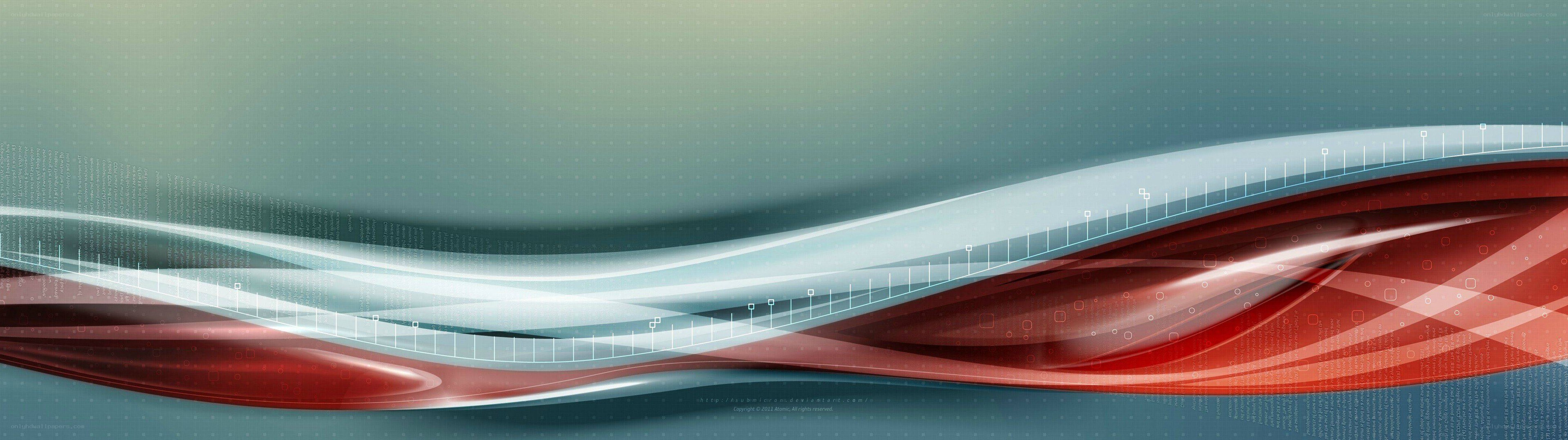 Abstract red and blue wave design