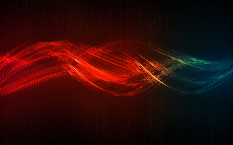 Abstract red and blue wave