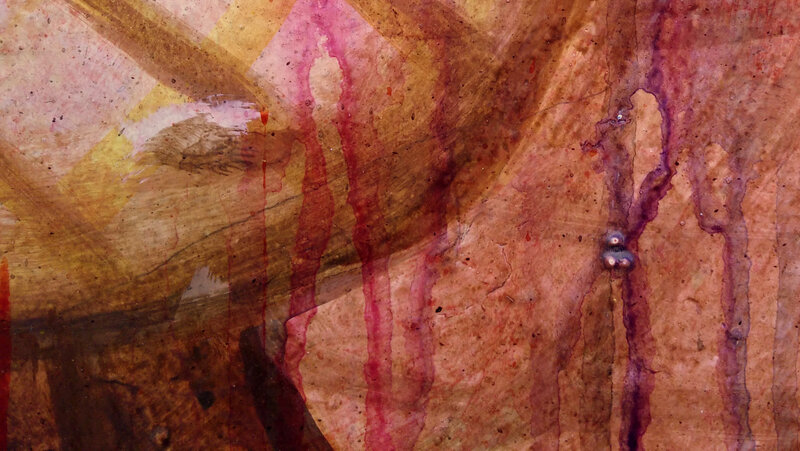 Abstract Red and Brown Stains