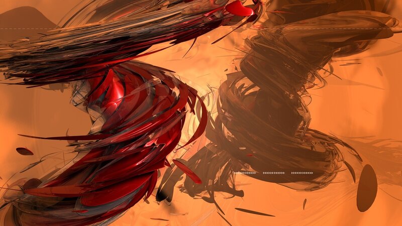 Abstract Red and Brown Swirls — Dramatic