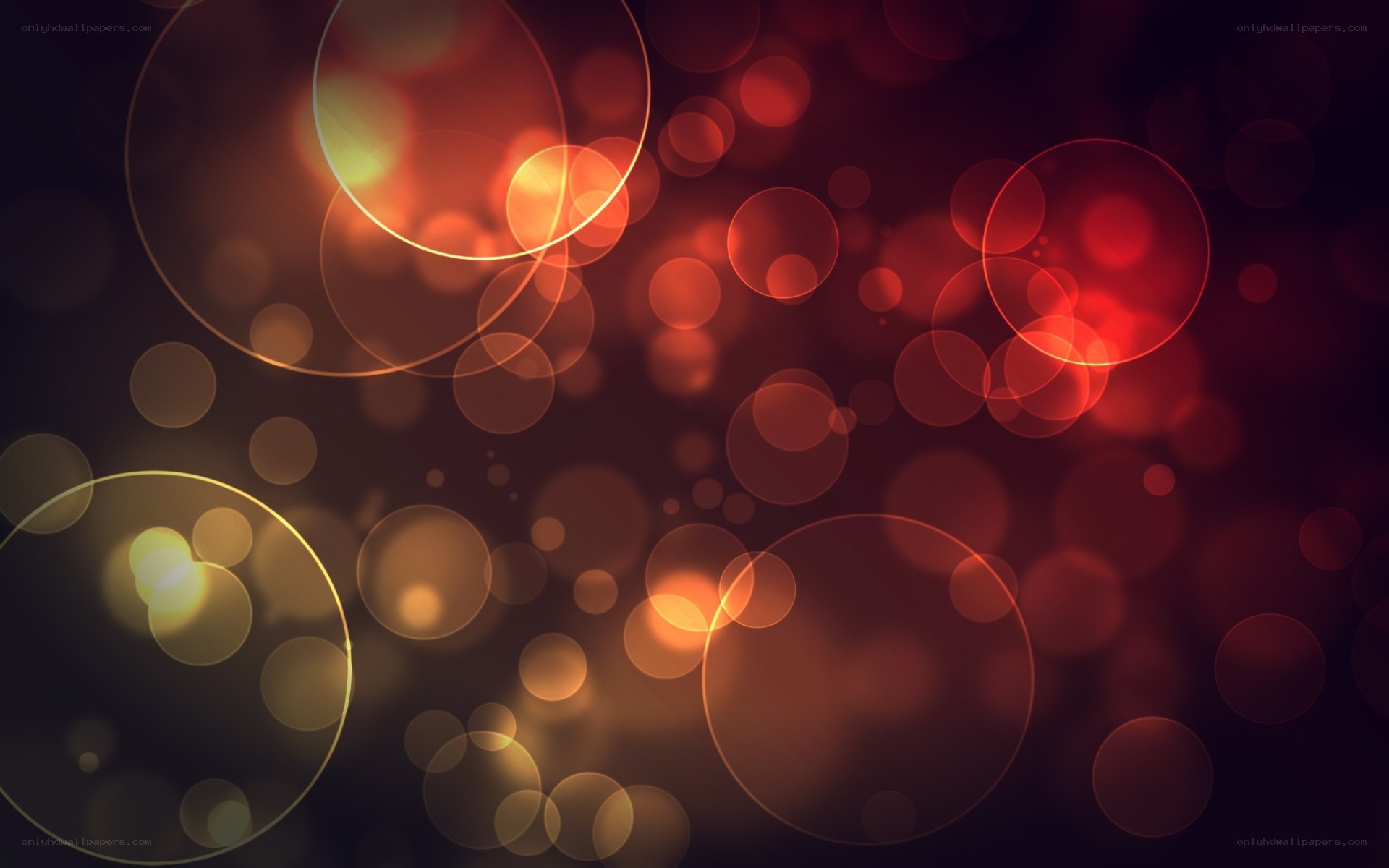 Abstract red and gold bokeh