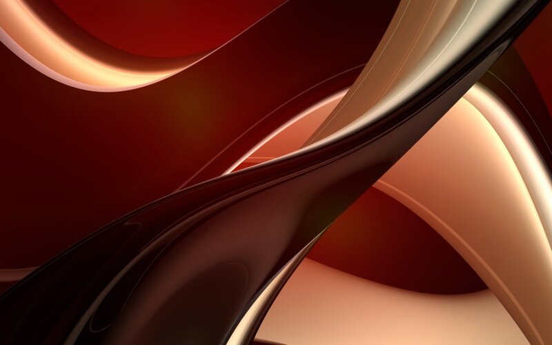 Abstract red and gold curves