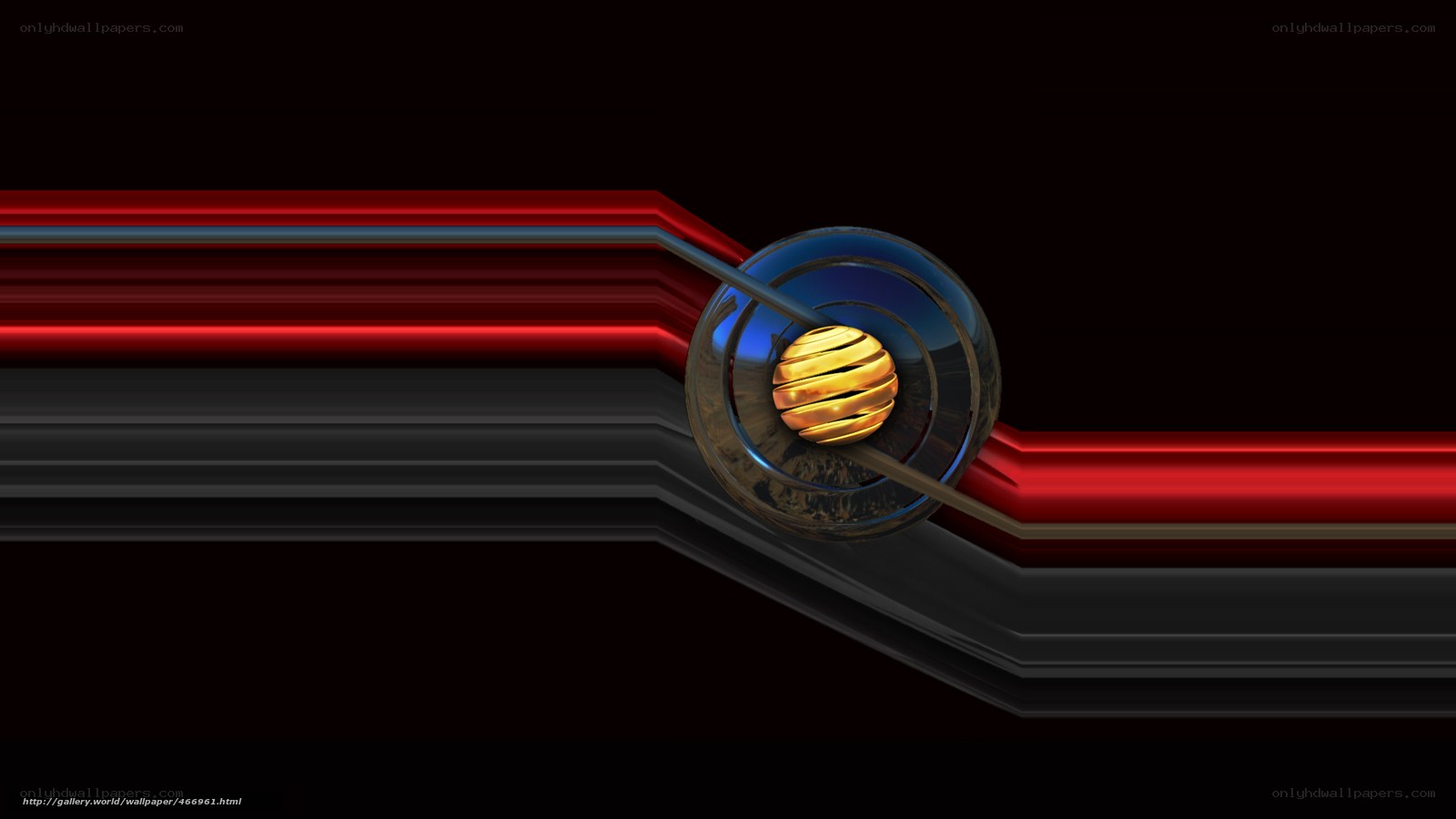 Abstract red and gold design