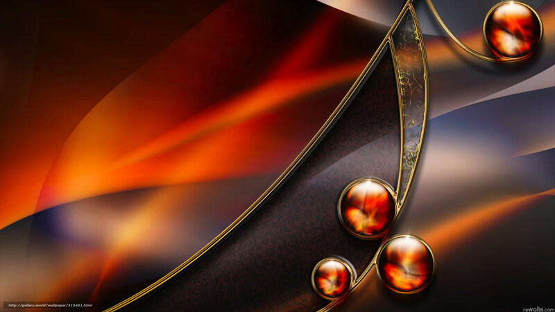 Abstract red and gold design