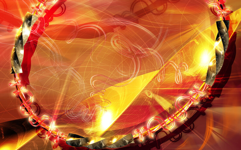 Abstract red and gold energy design