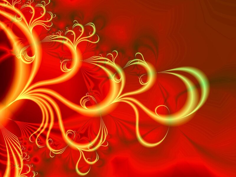 Abstract red and gold fractal design