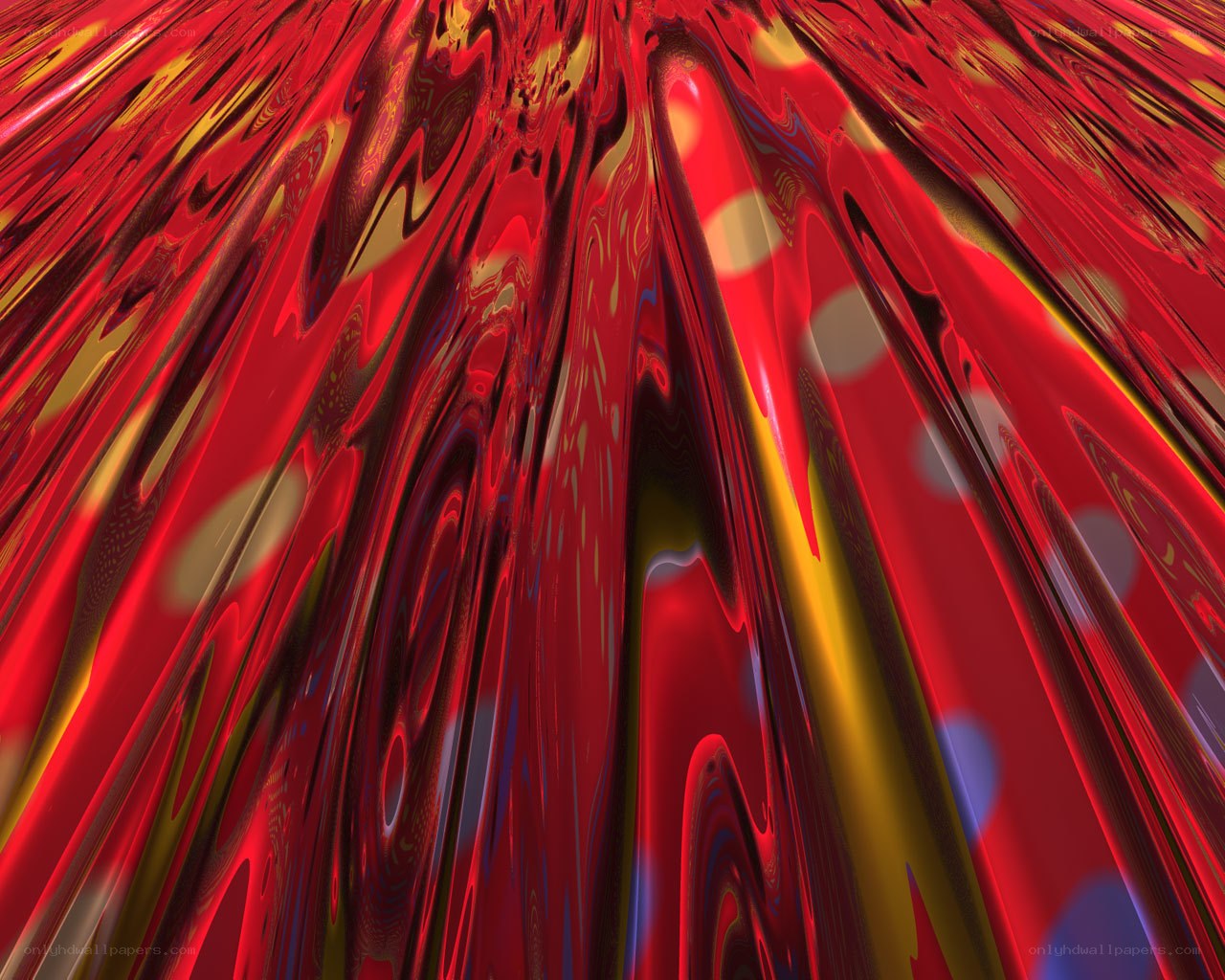 Abstract red and gold fractal pattern