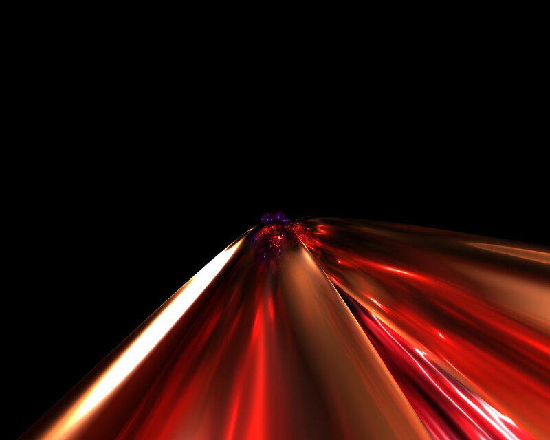 Abstract red and gold light beam