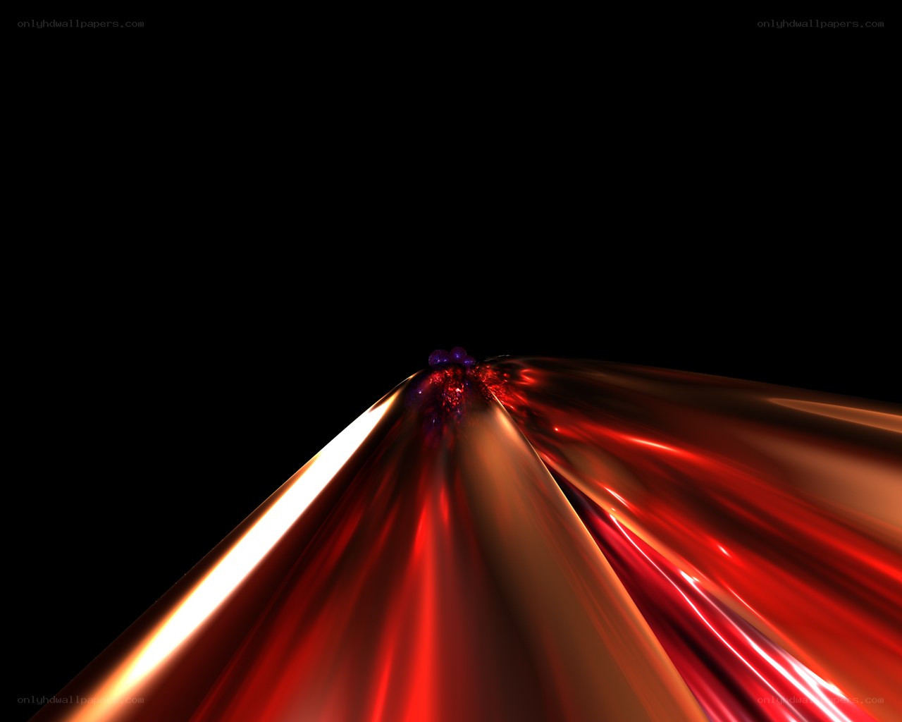 Abstract red and gold light beam