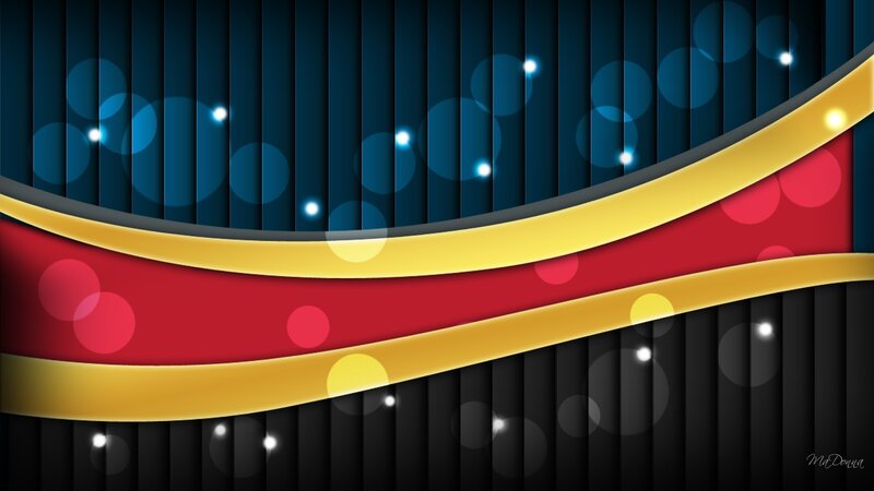 Abstract Red and Gold Ribbon