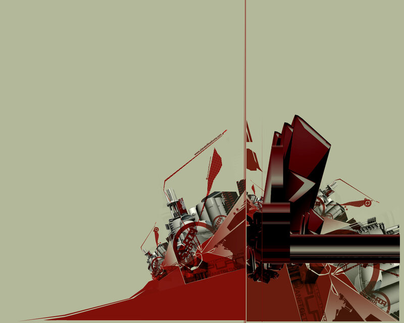 abstract red and gray collage
