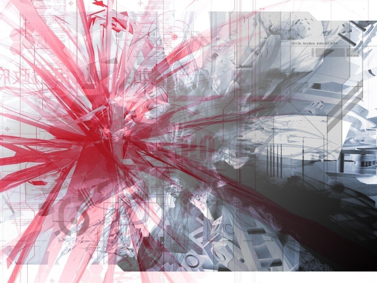 abstract red and gray digital art