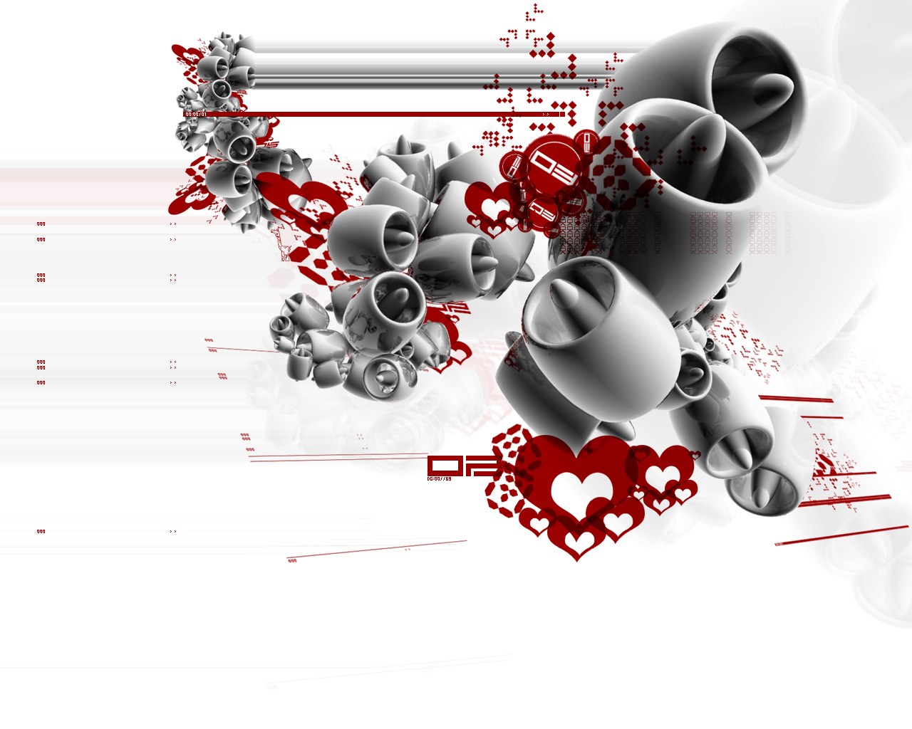 abstract red and gray digital art