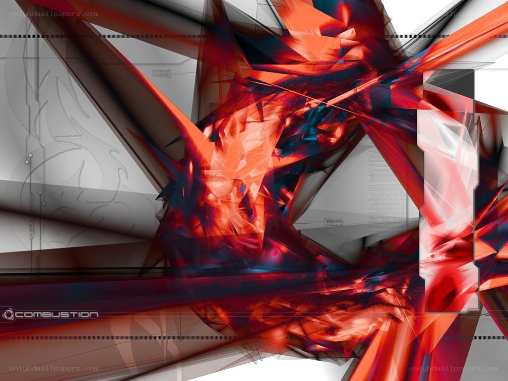 Abstract red and gray digital art