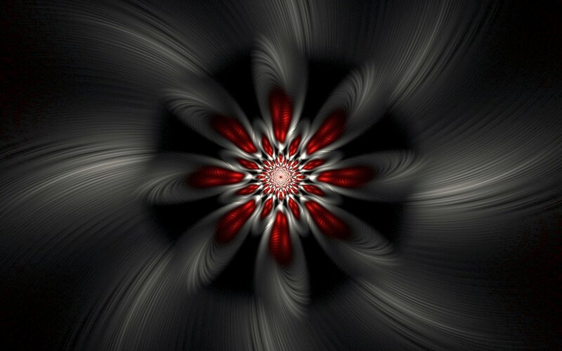 Abstract red and gray fractal design