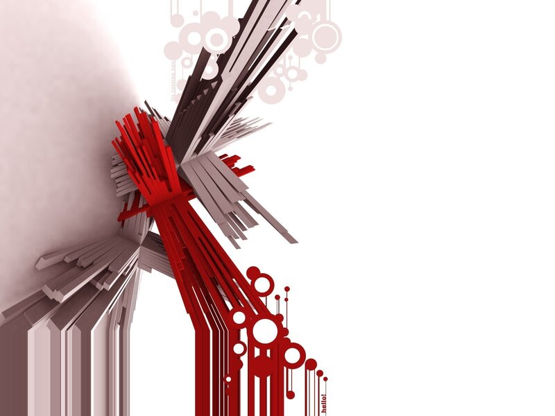 abstract red and gray geometric design