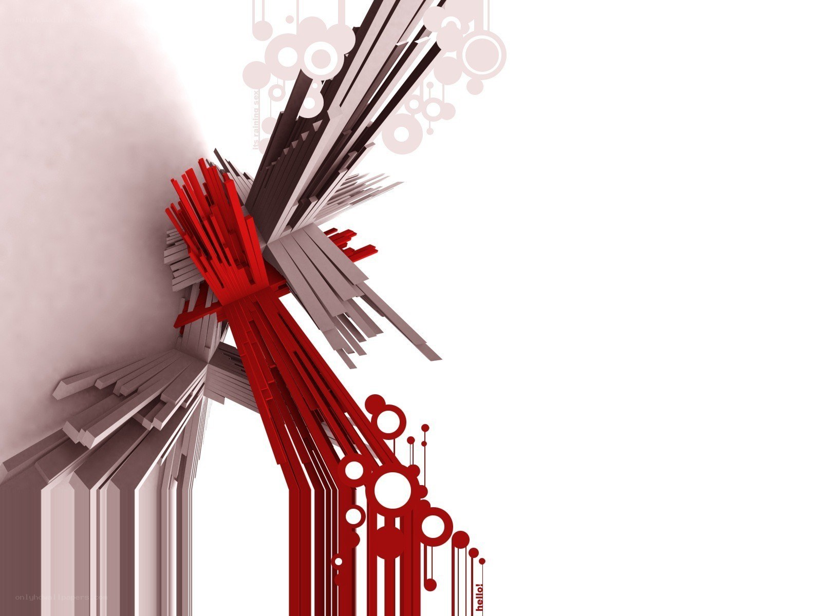 abstract red and gray geometric design