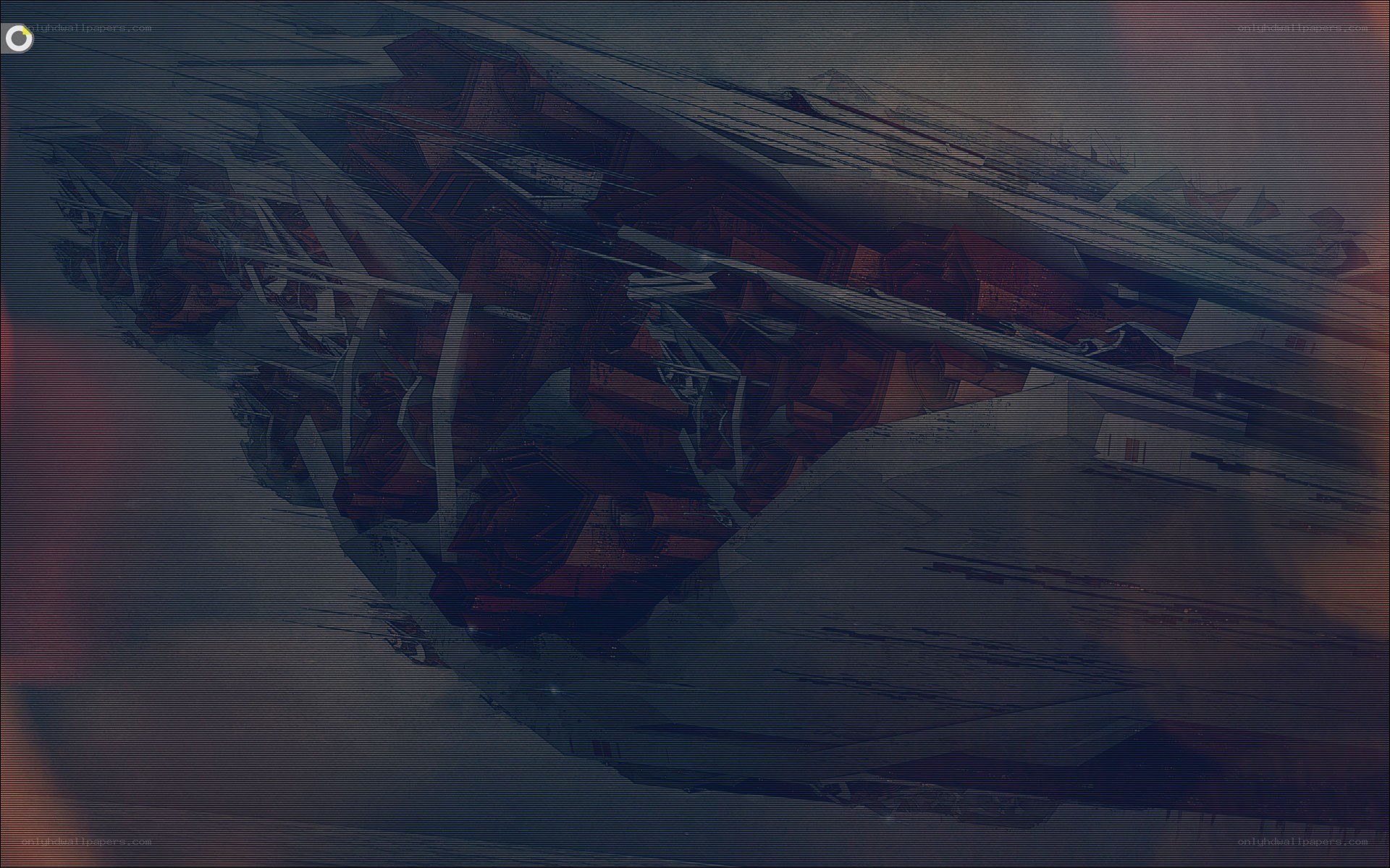abstract red and gray mechanical design