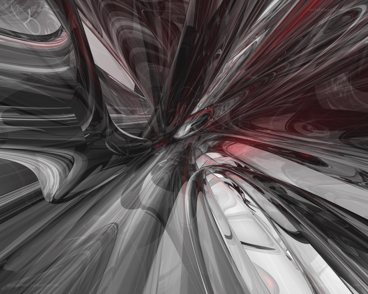 abstract red and gray swirls