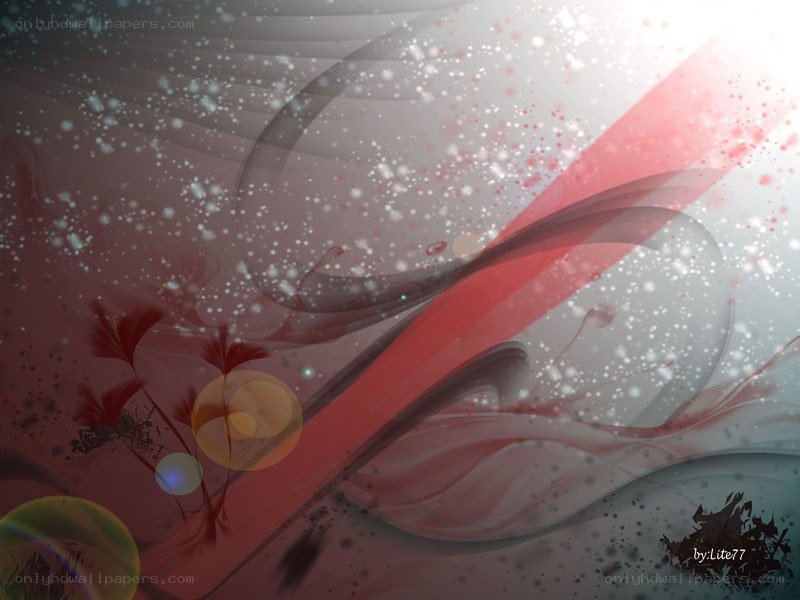 Abstract red and gray swirls
