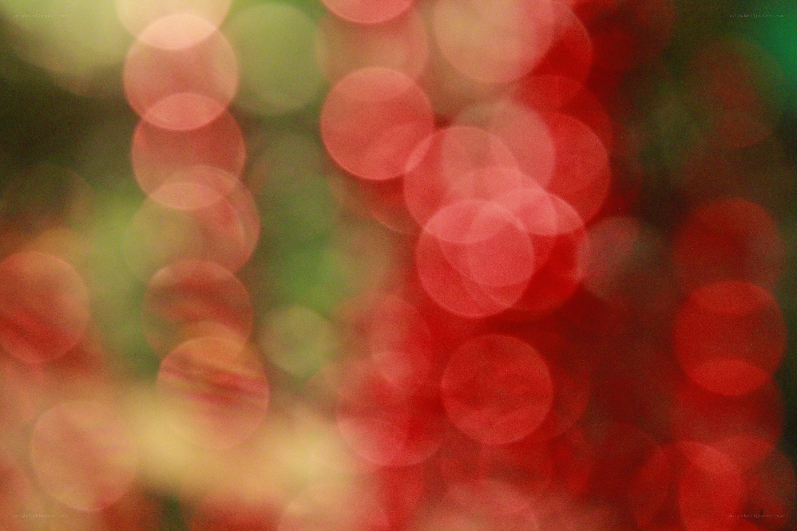 abstract red and green bokeh