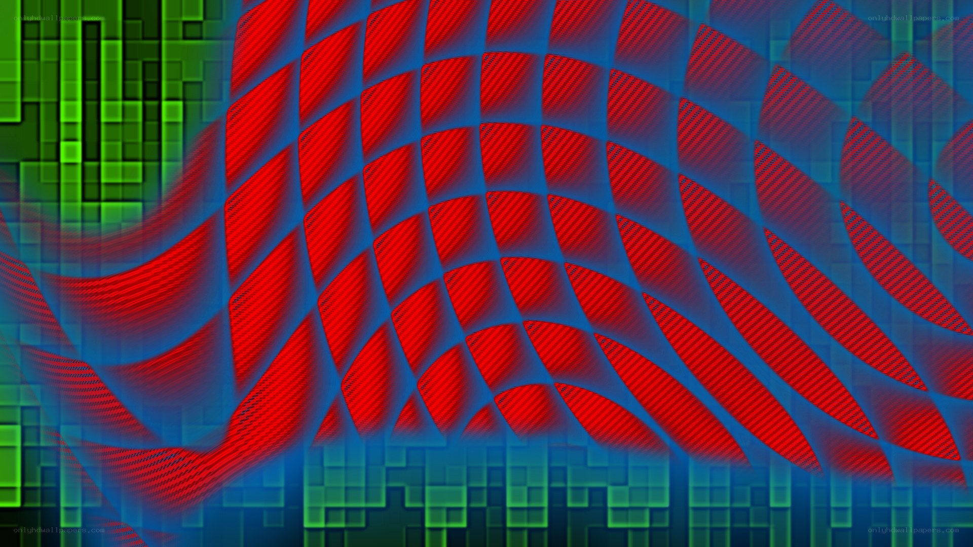 Abstract red and green digital art