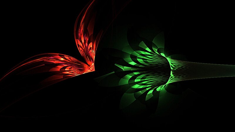 Abstract red and green fractal design