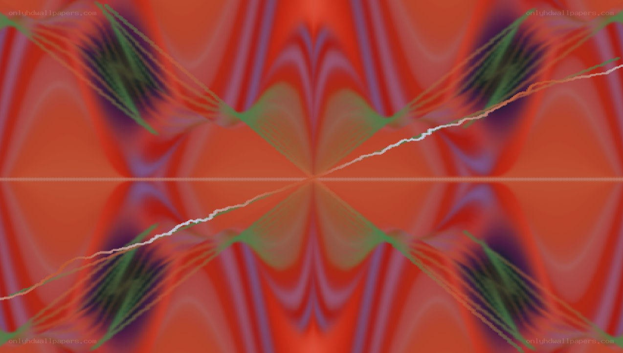 Abstract red and green fractal pattern