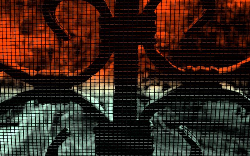 abstract red and green mesh pattern
