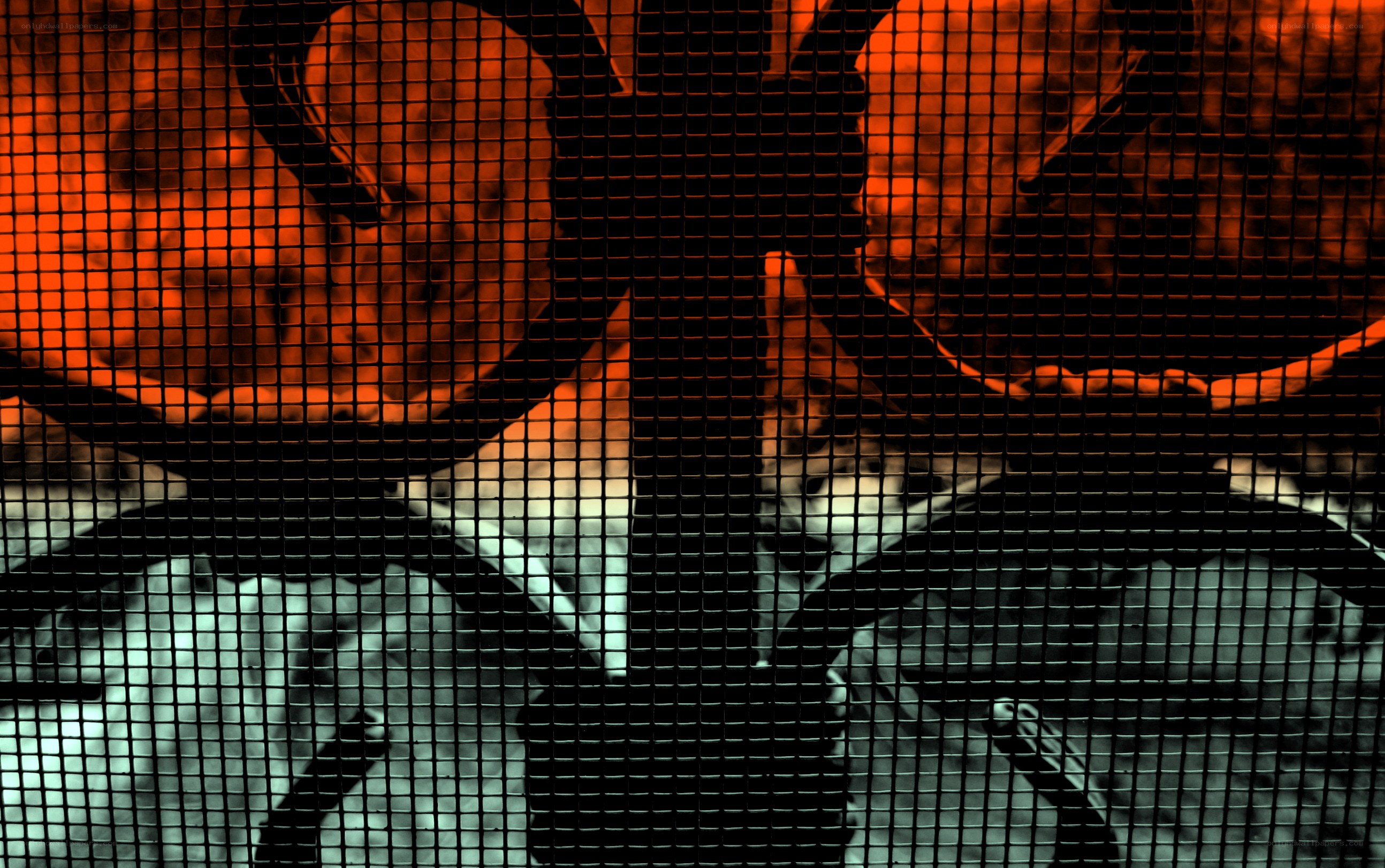 abstract red and green mesh pattern