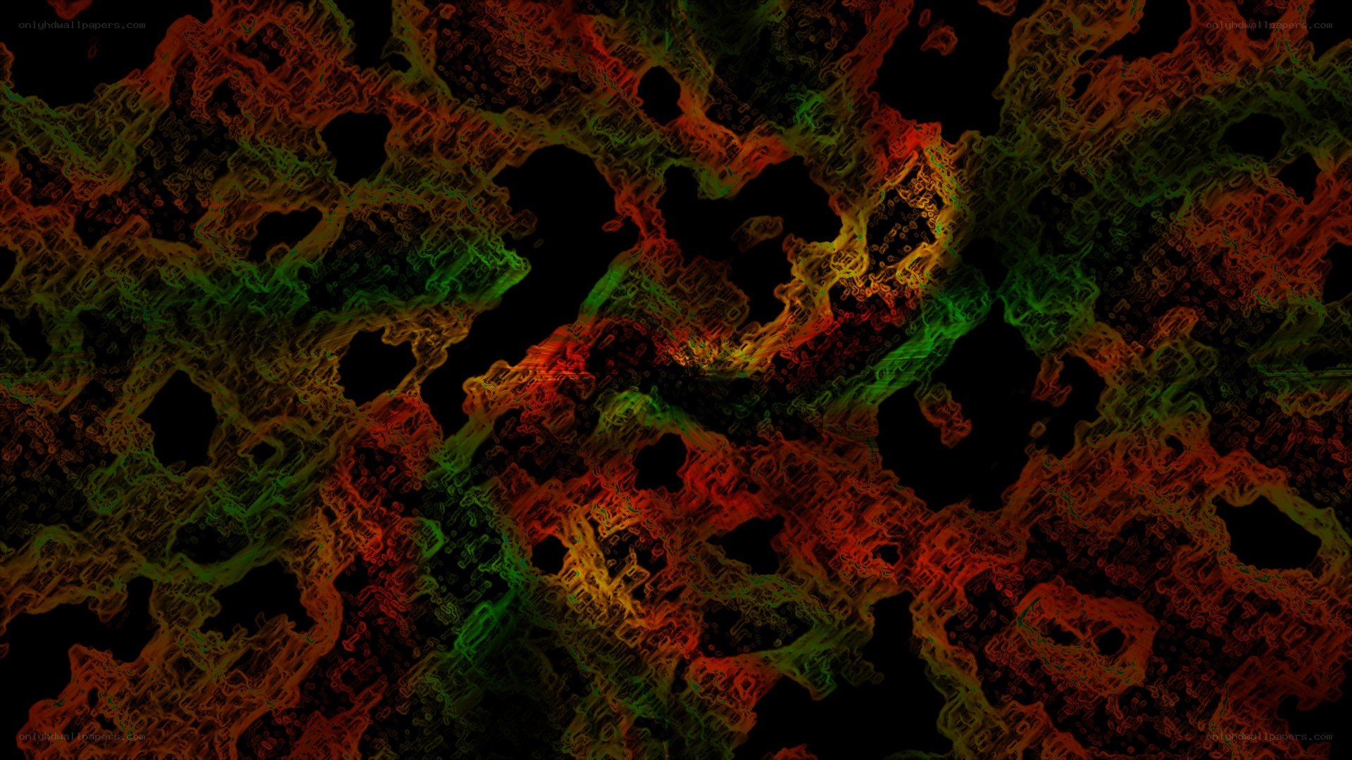 abstract red and green network
