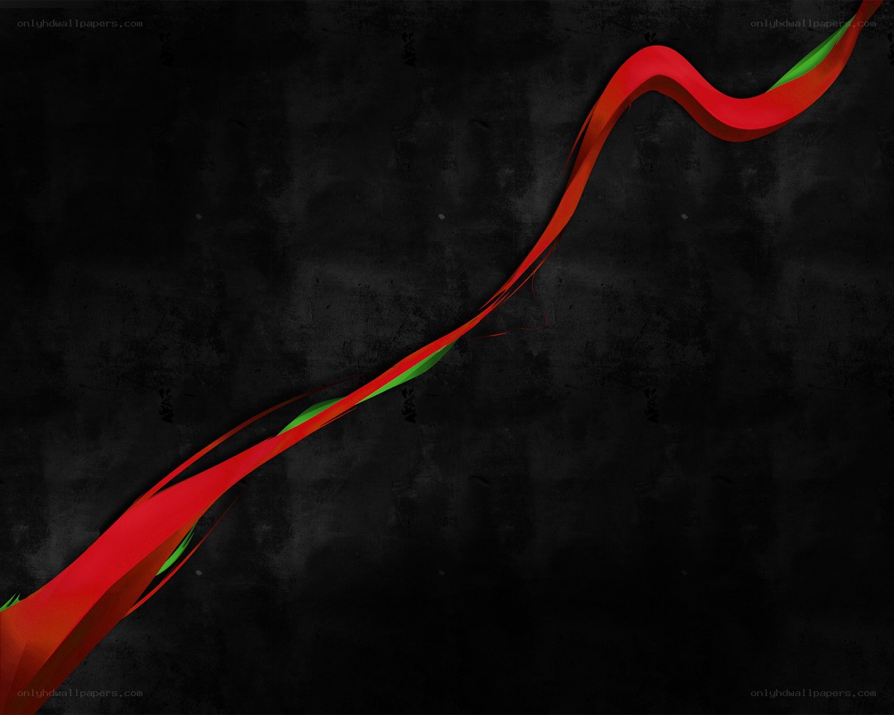 abstract red and green ribbon