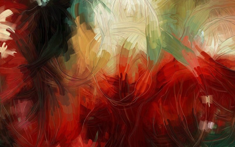 Abstract Red and Green Swirls — Dynamic