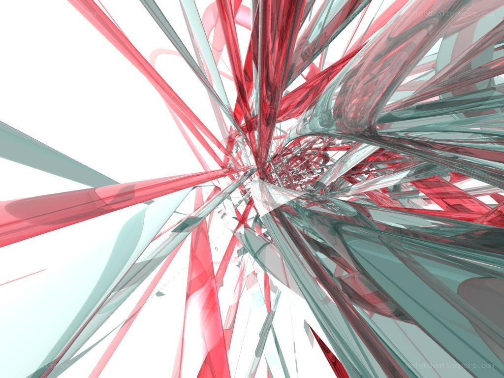 Abstract red and green tunnel