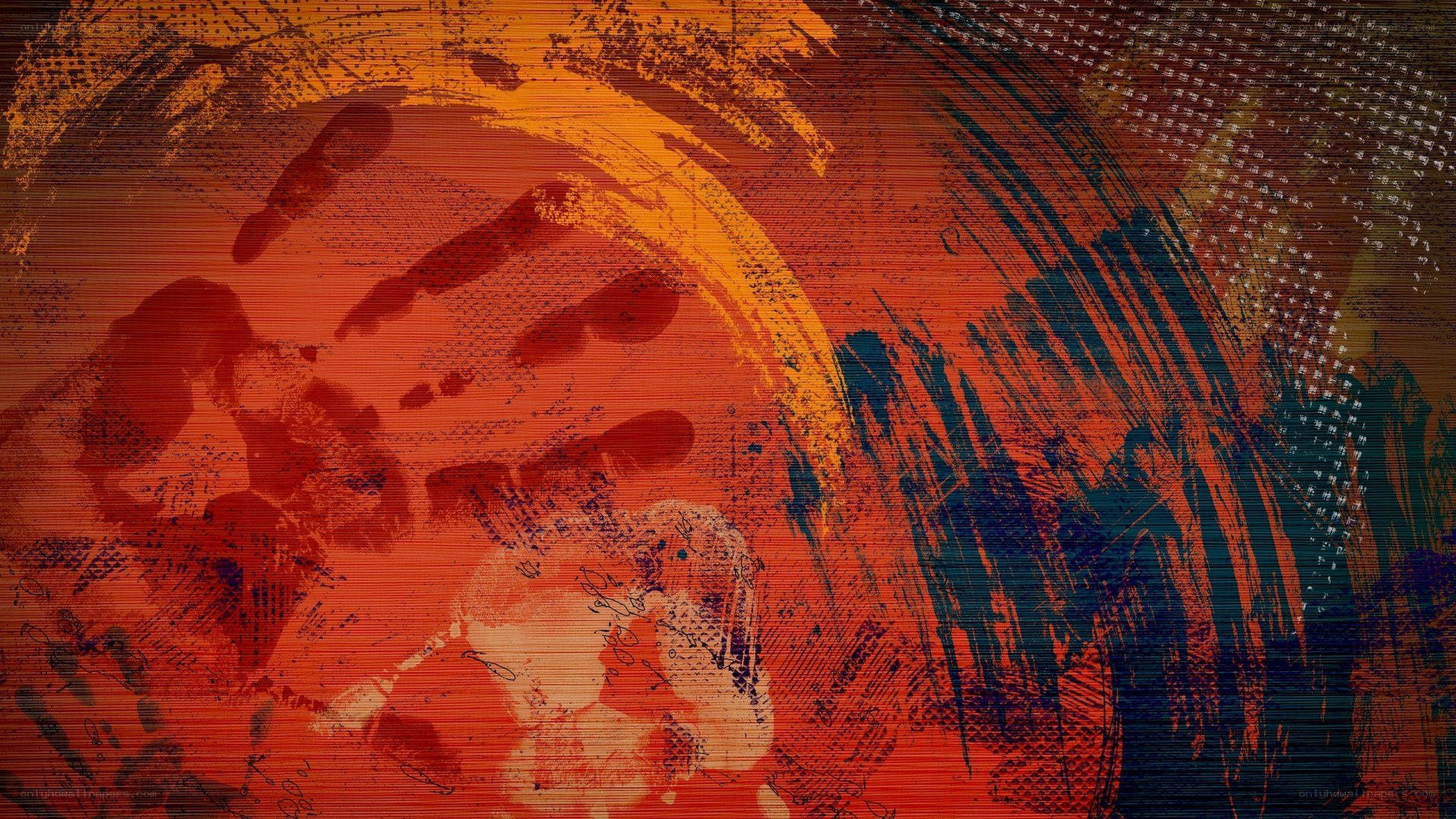 abstract red and orange artwork