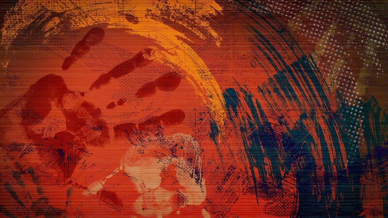 Abstract Red and Orange Artwork — Dramatic