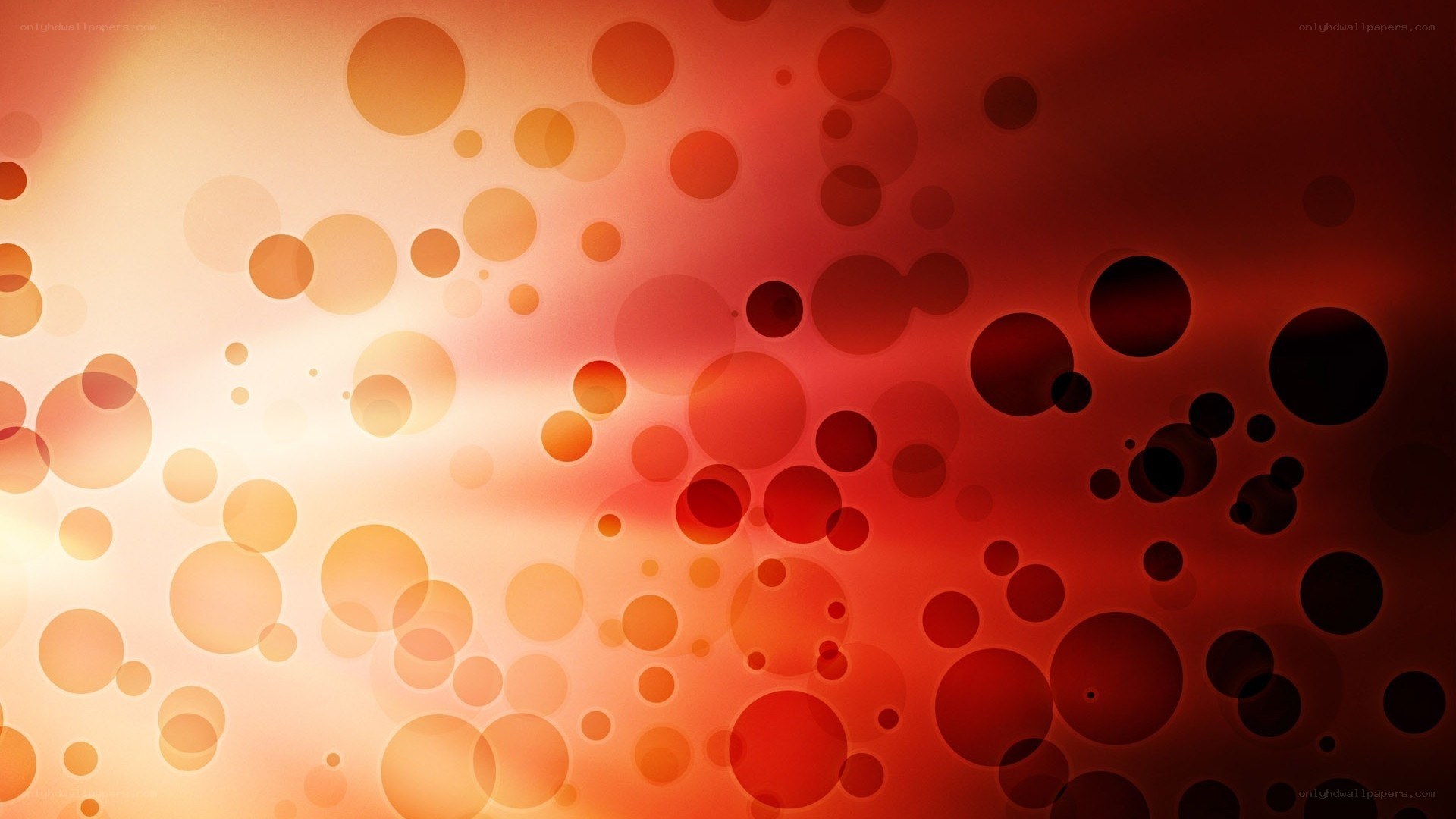 abstract red and orange circles