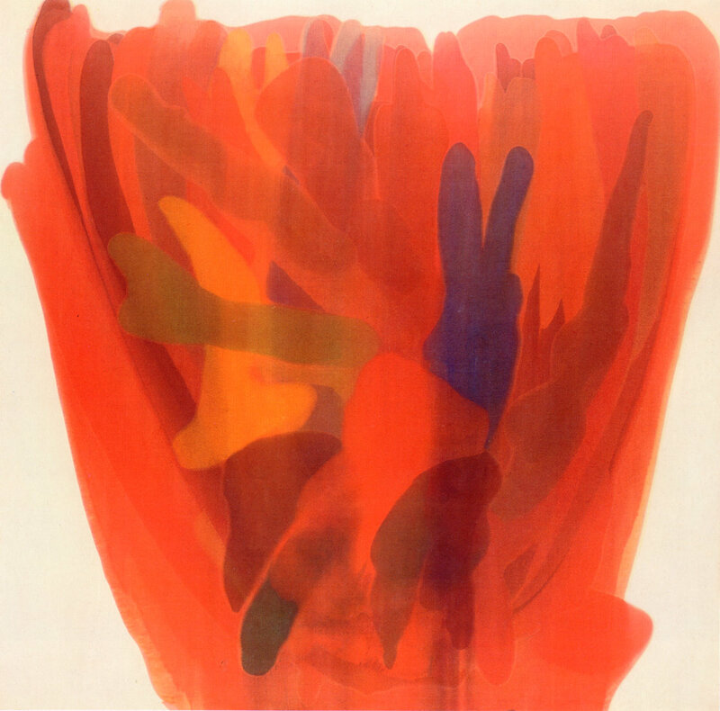 Abstract red and orange composition
